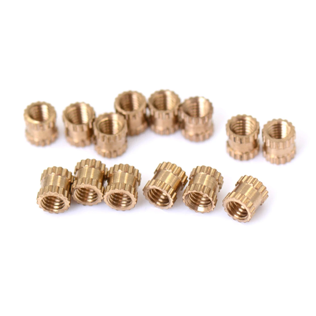 M3x3x4mm латунные накатанные резьбовые круглые вставные врезанные гайки|Гайки| |