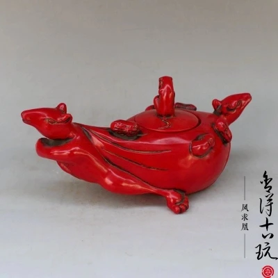 

Imitating Red Coral (Wugu Fengdeng. Water Pot) Decorative Home Crafts