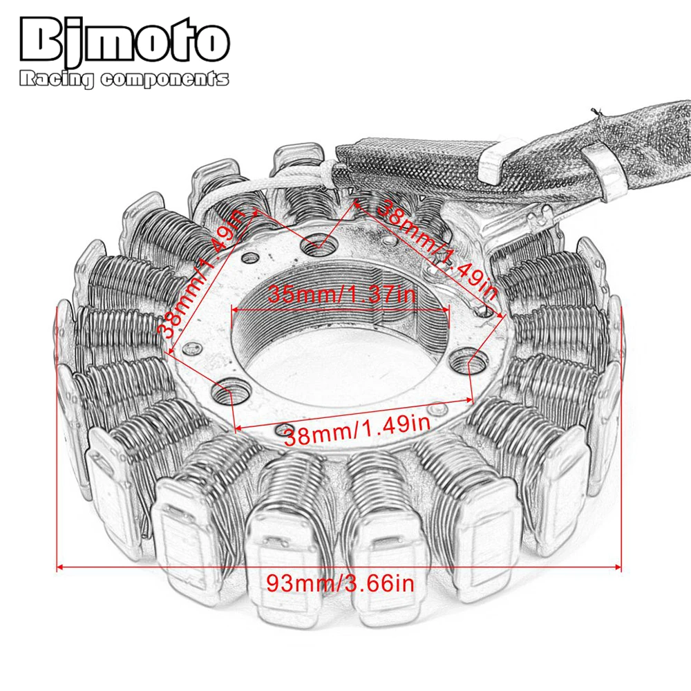 

BJMOTO Motorcycle bike Magneto Stator Coil Generator For Suzuki 32101-05300 TU125 1999 GS125 1982-1994 GN125 1982-2001