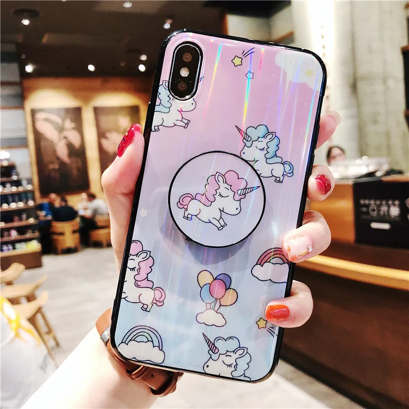 Роскошный чехол для телефона L с кольцом держателем iPhone Xs 8 8Plus 7 7Plus 6 6Plus X