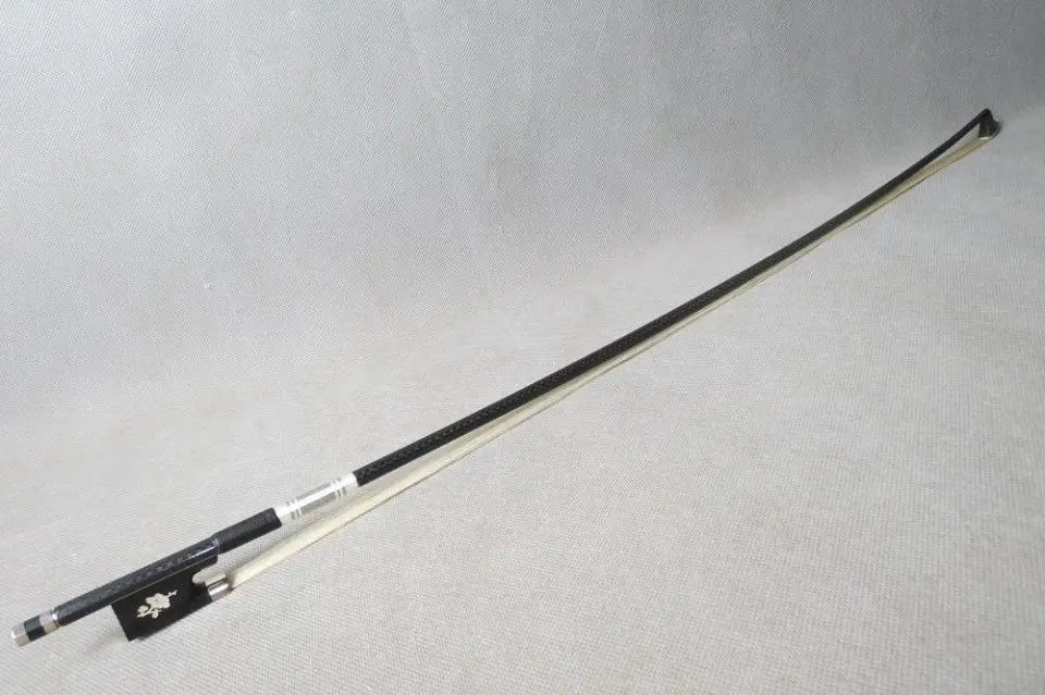 

1Pcs Beautiful plaid Carbon fiber violin bow 4/4,Copper mounted