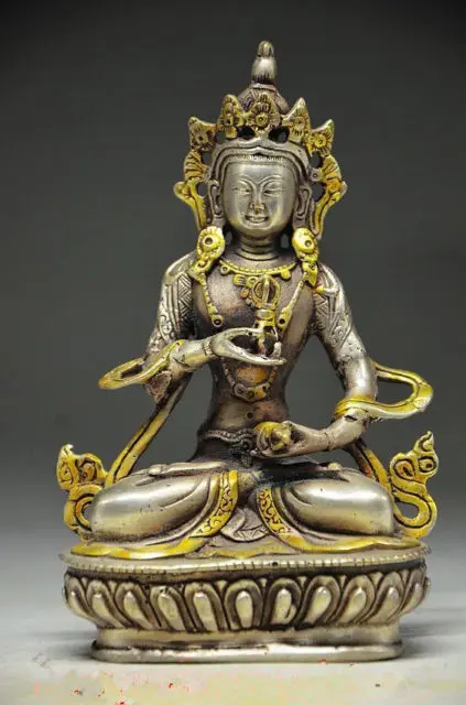 15.5 cm * / COLLECTION CHINESE COPPER GILT HANDMADE BUDDHA STATUE