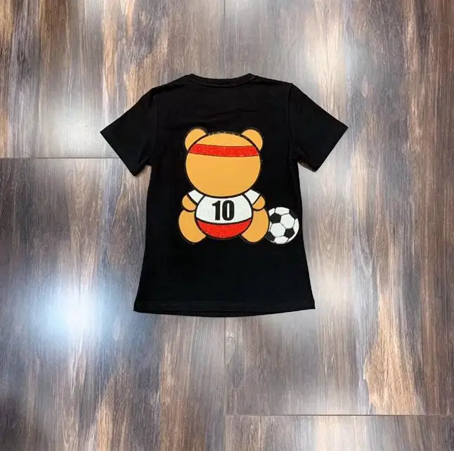 

2019 summer women's new cotton T-shirt cartoon bear pattern casual short sleeve