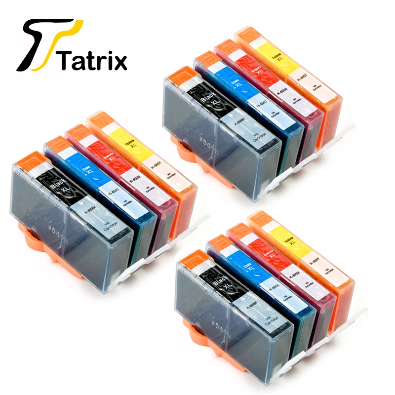 Tatrix 12 шт. для HP 655 655XL полный картридж совместимый с принтером Deskjet Ink Advantage