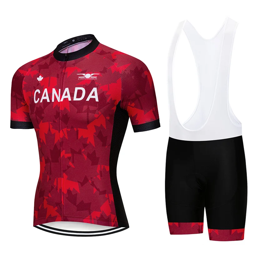 

2023 Канада Велоспорт Комплект Нагрудник MTB Джерси велосипедная одежда Ropa Ciclismo мужская летняя быстросохнущая велосипедная одежда короткая майка кюлот