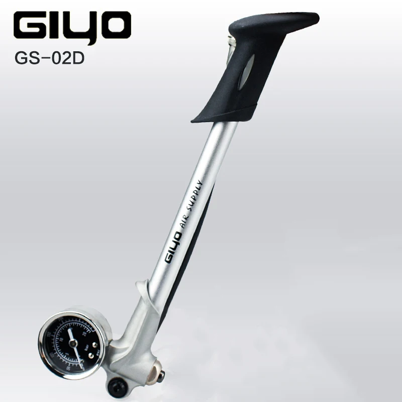 Портативный велосипедный насос высокого давления GIYO 300psi для амортизаторов/вилок