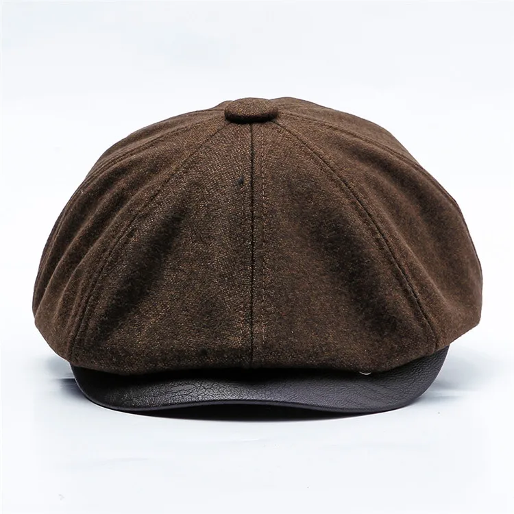 TOHUIYAN классические шерстяные газетные кепки Осень Зима теплые Gorras Planas берет шляпа утконоса козырек Восьмиугольные шляпы для мужчин и женщин
