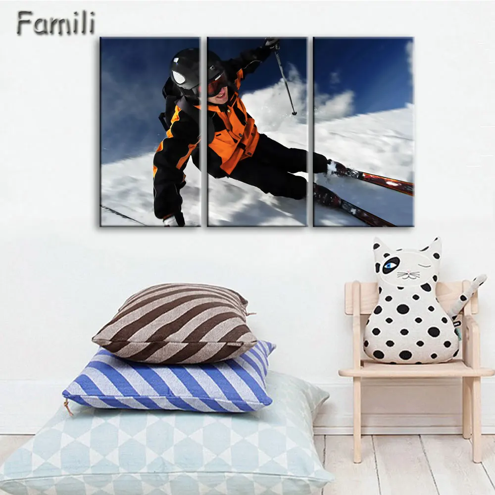 3 шт. Картина на холсте для катания лыжах|art pictures|wall art pictureframed wall |