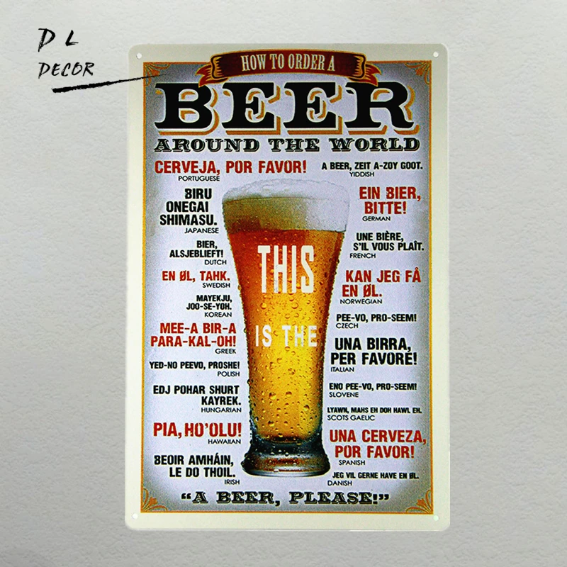 DL This is beer винтажный металлический знак художественный декор для бара Постер пива