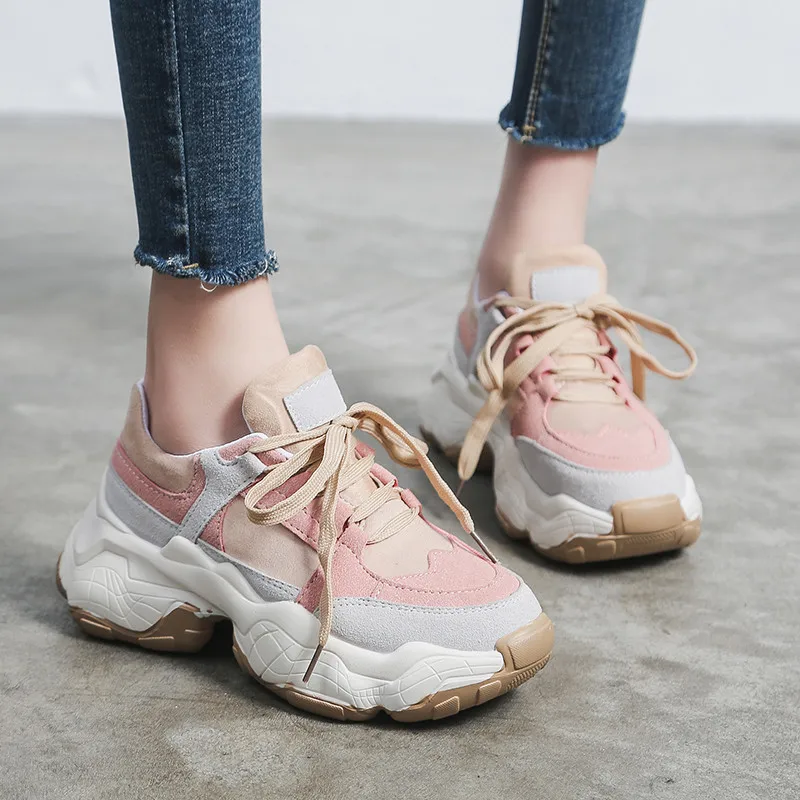 Lucyever/Новая модная женская обувь из вулканизированной кожи 2019 г. весенние