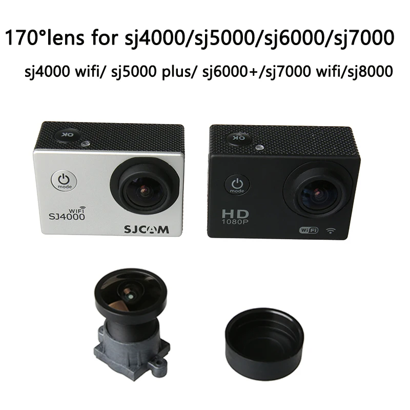 Объектив SJCAM SJ4000 широкоугольный объектив 170 градусов для камеры WIFI SJ5000 SJ6000 SJ7000 SJ8000