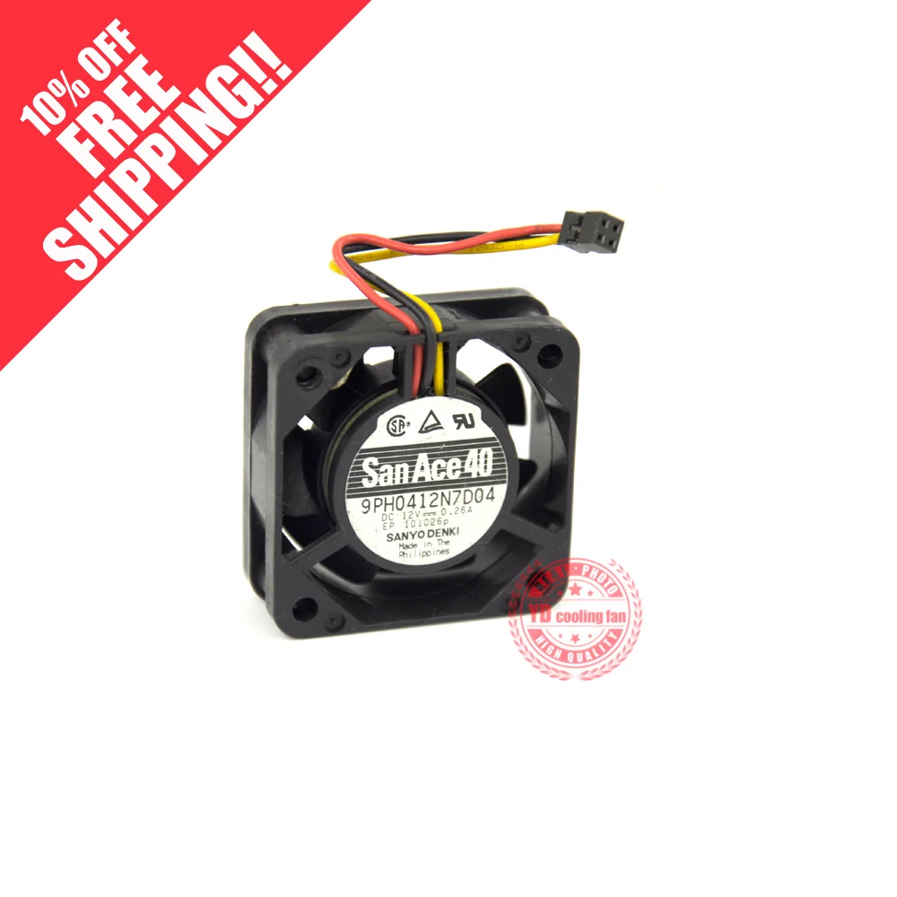Для SANYO SAN ACE SanAce40 9PH0412N7D04 12V 0.26A 4015 3 линии Вентилятор охлаждения|cooling fan|cooling fan 12v12v