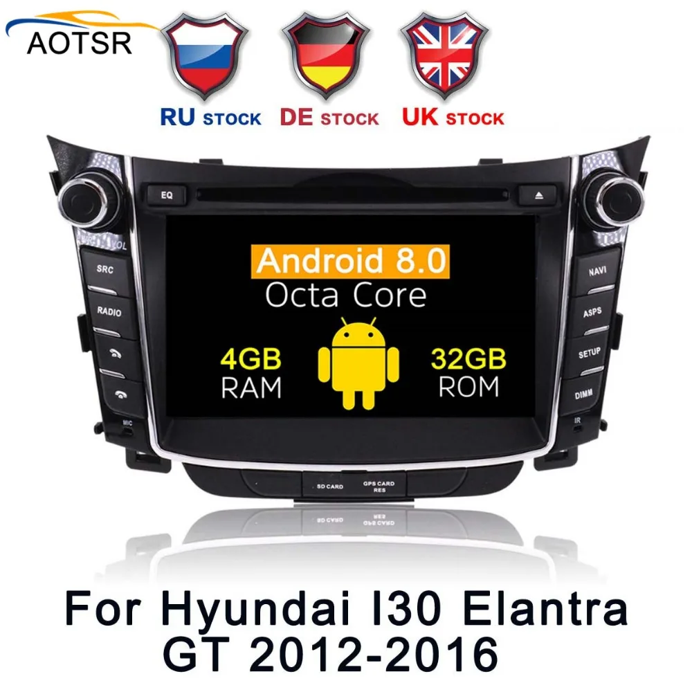 

IPS экран Android 8,0 автомобильное радио GPS стерео для Hyundai I30 Elantra GT 2012 2013 2014 2015 2016 автомобильный DVD плеер головное устройство 8 ядер