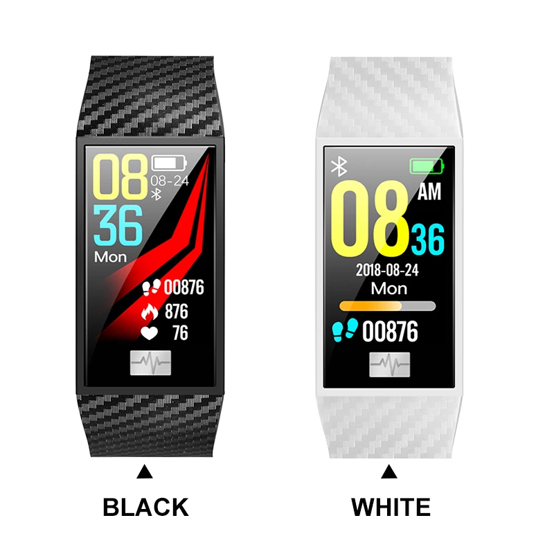 DT58 тонкий смарт-браслет с цветным экраном и пульсометром часы водонепроницаемый