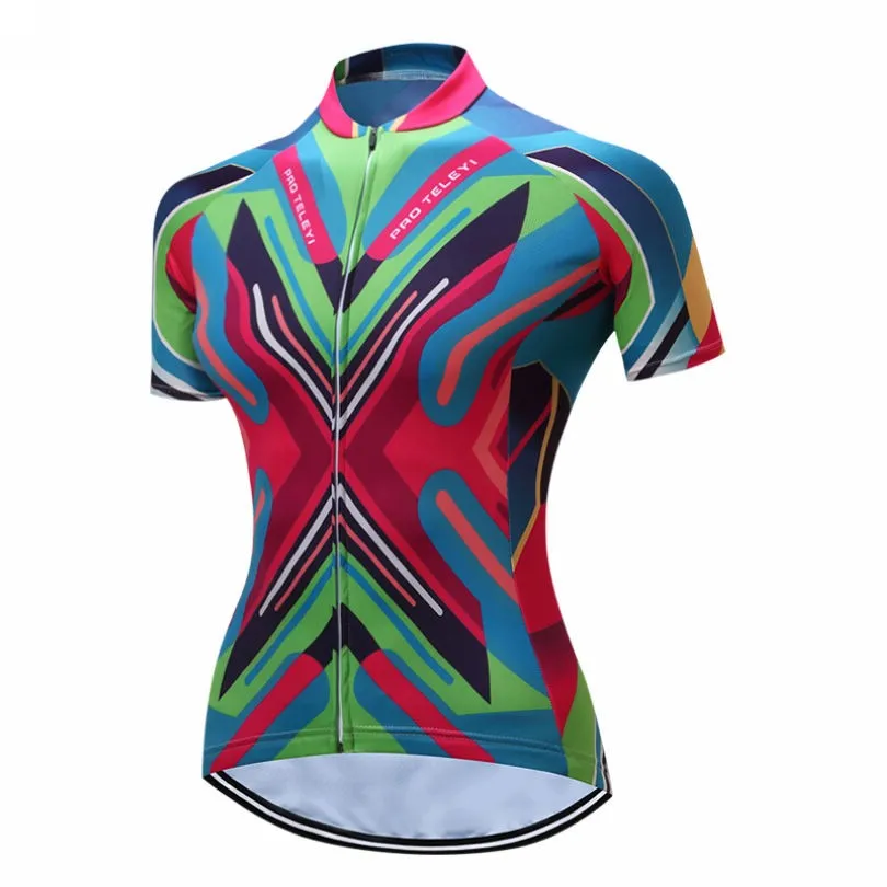 Женская Спортивная футболка TELEYI дышащая для езды на велосипеде|cycling jersey bike|cycling