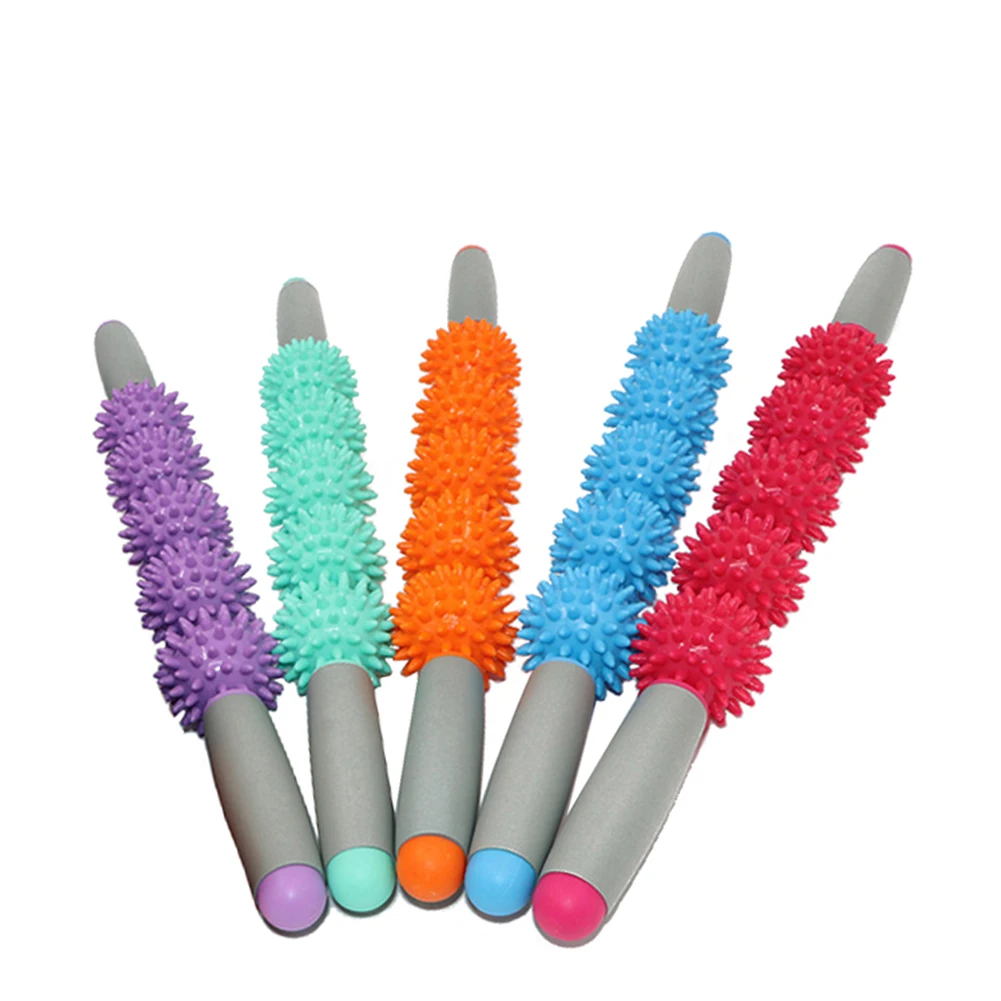 Массажный ролик для мышц палка йоги массажный шарики с триггером спики мяч тела