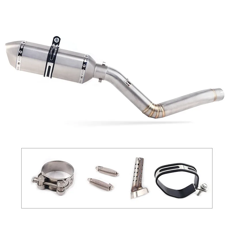 same photo TRK502 мотоциклетная глушитель труба Akrapovic гоночная полная выхлопная система средняя Соединительная труба без шнуровки для Бенелли TRK 502 дБ-убийца - Цвет: same photo