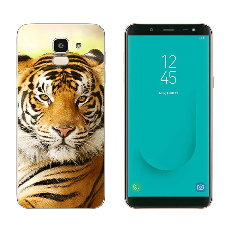 Чехол для Samsung Galaxy J6 2018 чехлы из мягкого ТПУ силикона с принтом J600 SM-J600F телефонов