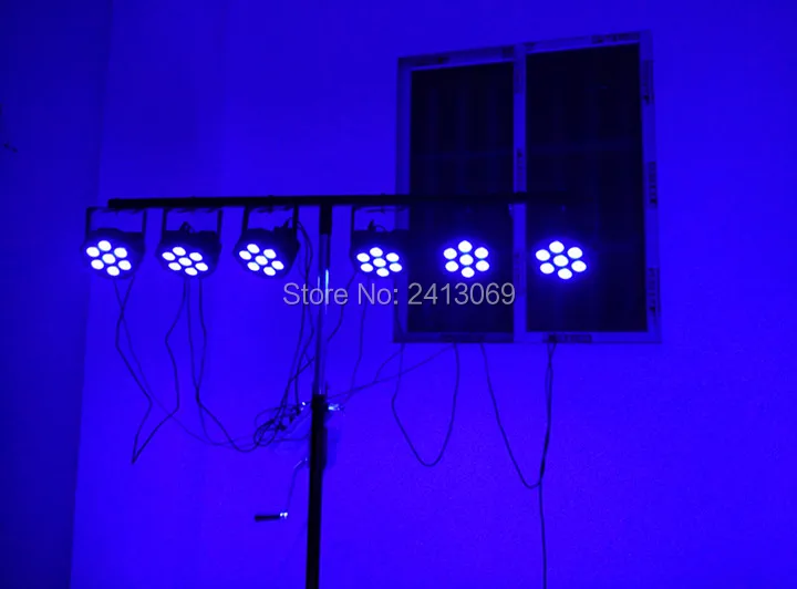 CREE RGBW 7x12 Вт светодиодный Plat SlimPar Quad Lumiere 4в1 светодиодный DJ Lavage Lumiere De La Scene dmx lumiere lampe 4/8 channes