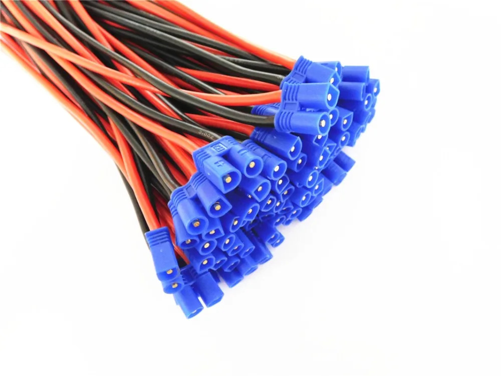 50 шт. EC2 свинцовый кабель для зарядного устройства Hubsan H501S 15 см 16AWG силиконовый