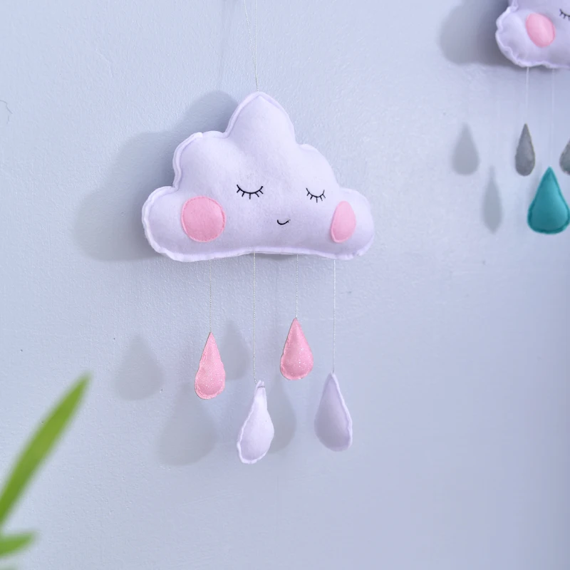 Nordic Decoration Home Cartoon Cloud Raindrops Wall Hanging Decorations Creative Shooting Props Kids Room Accessories | Дом и сад