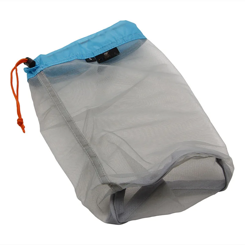 

1Pc Outdoor Travel Camping Hiking Drawstring Bag Picnic Bags Nylon Ultra Light Mesh Stuff Sack Storage Bag