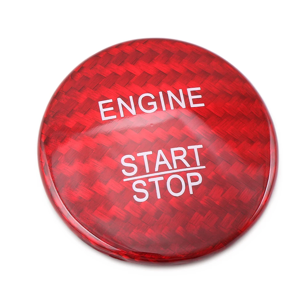 Наклейки для кнопки запуска двигателя из углеродного волокна декоративные