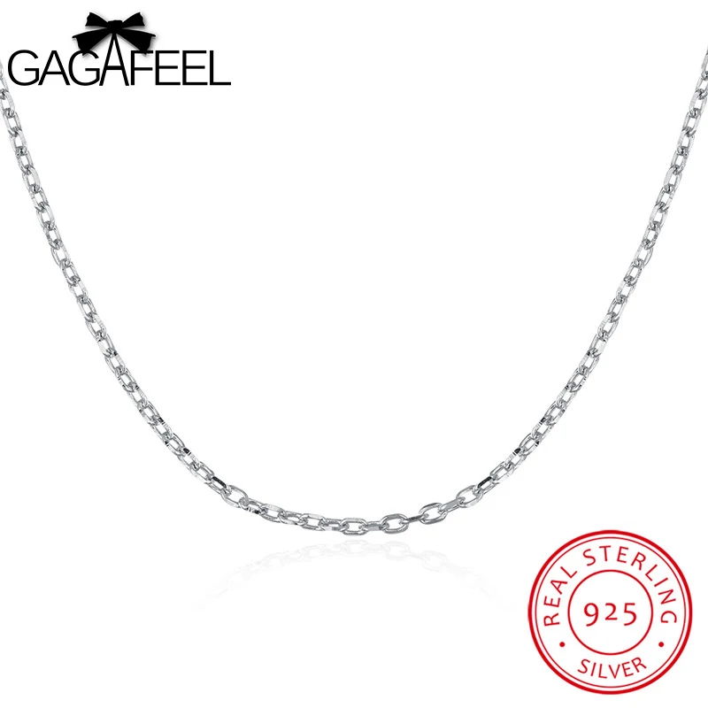 GAGAFEEL тонкая цепь 925 стерлингового серебра ювелирные изделия ожерелья для женщин