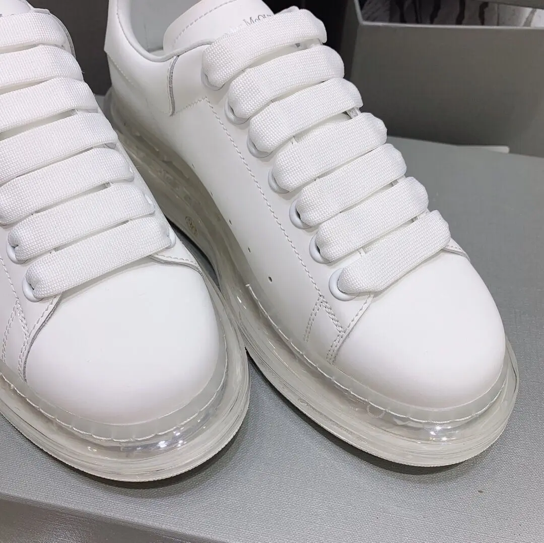 Buono Scarpe/популярные женские кроссовки из натуральной кожи; Повседневная кружевная обувь на платформе; Прозрачный каблук; женские брендовые кроссовки;
