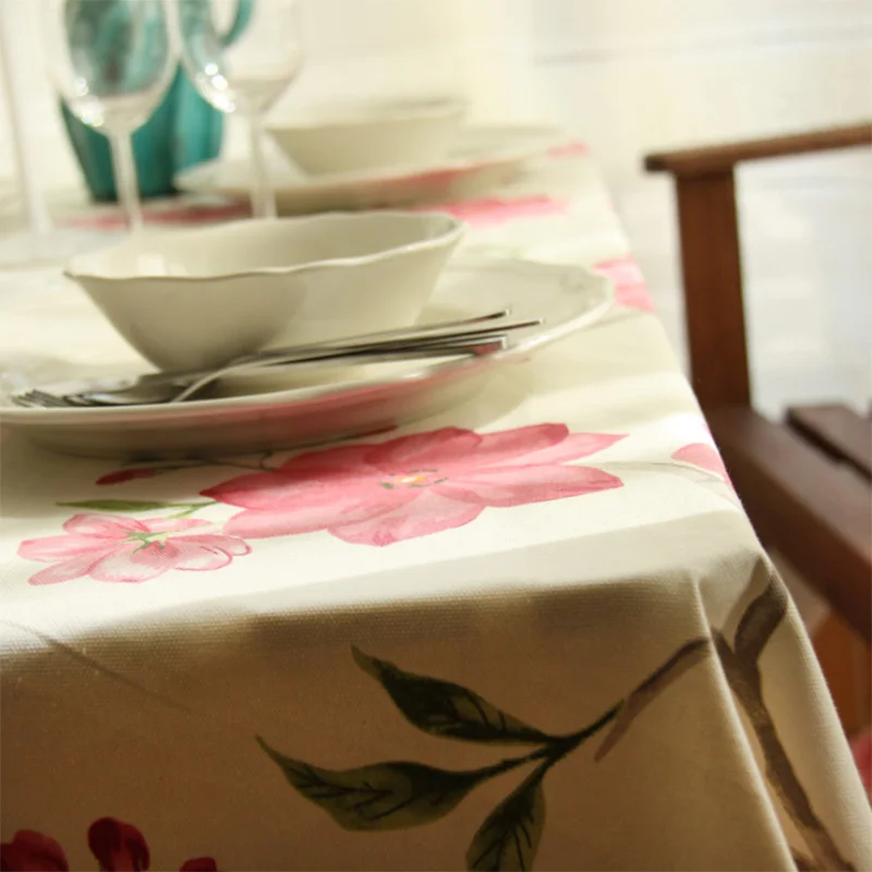 Скатерть для стола из хлопка прямоугольная Декоративная скатерть в пасторальном