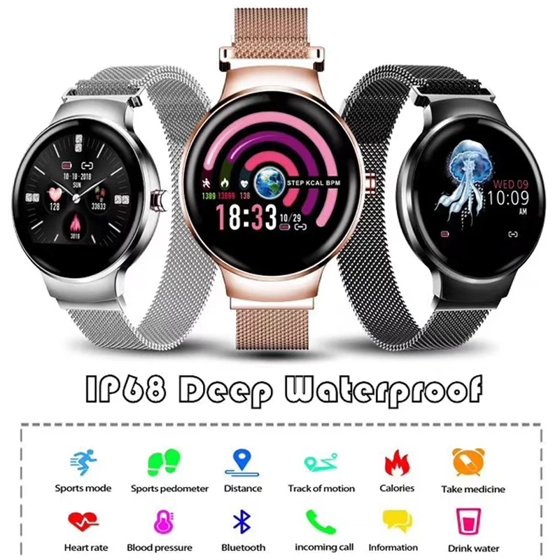 H5 Fashion Smart Watch Women Girl Lady's Watches Blood Pressure Heart Rate Monitor Fitness Smartwatch for xiaomi Huawei Iphone |