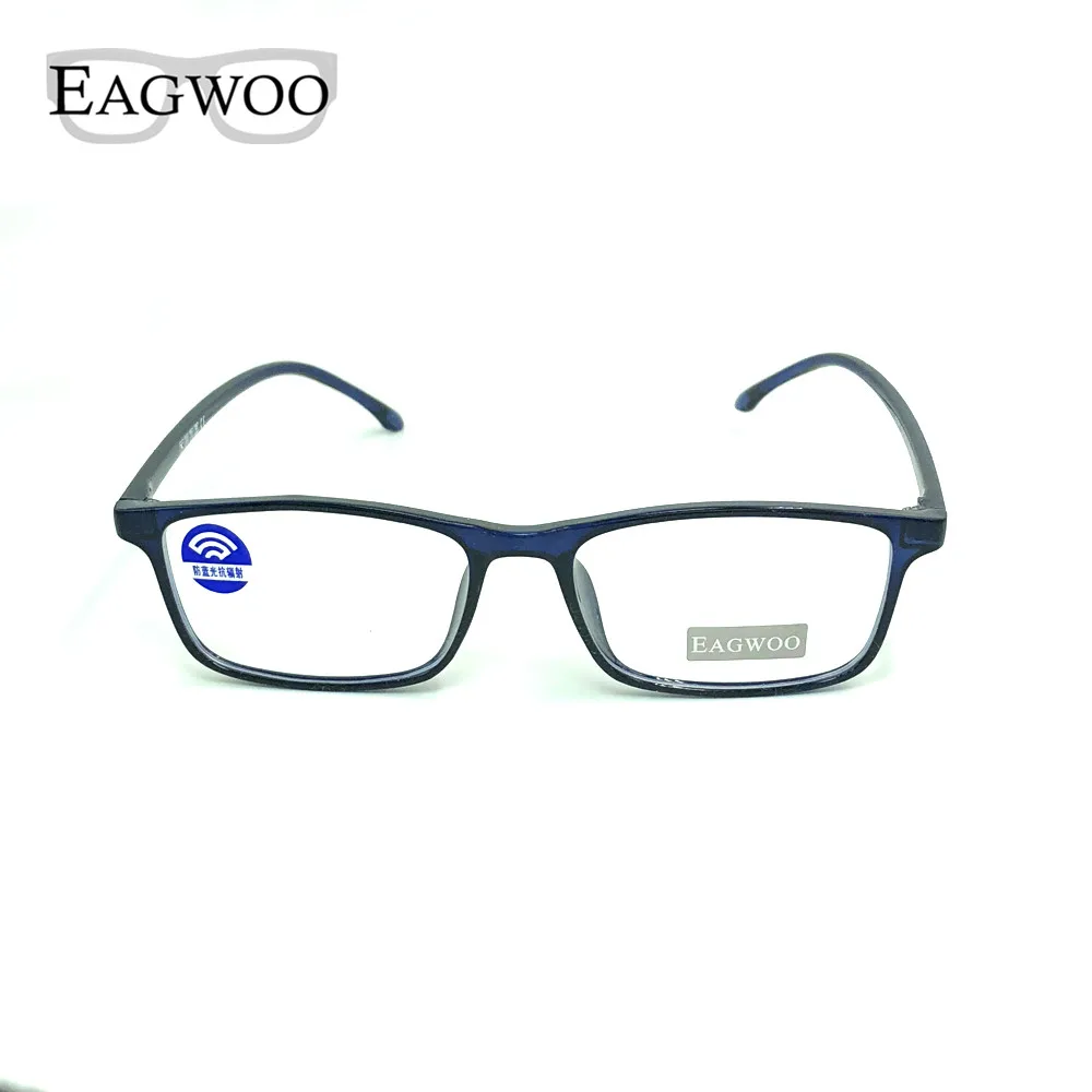 Eagwoo, синие лучевые блочные очки, полная оправа, компьютерные рабочие очки, анти-отражение, UV400, очки, мужские, супер Ligth очки, оправа