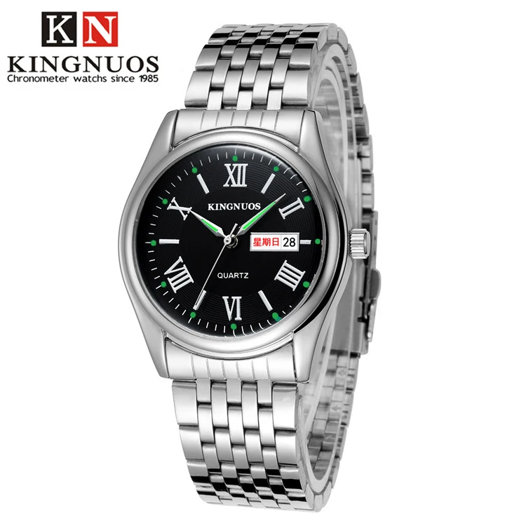 KINGNUOS брендовые Модные мужские наручные часы с римскими цифрами автоматической