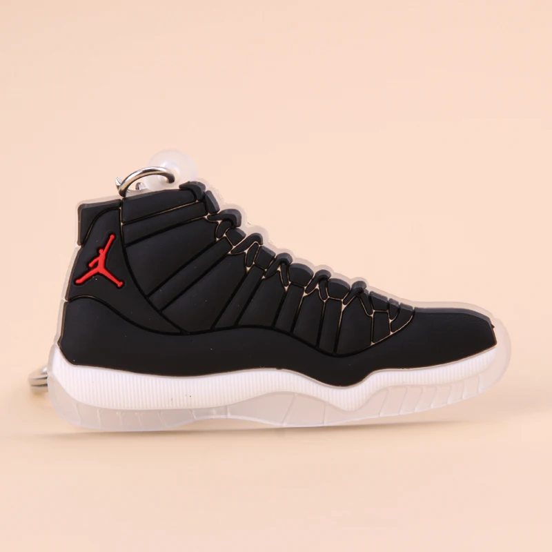 Picture Color12 Мини Jordan 11 брелок обуви Для мужчин Wome/дети c логотипом отличный подарок для баскетбола брелок-кроссовок для ключей ключ держатель porte Clef - Цвет: Picture Color12