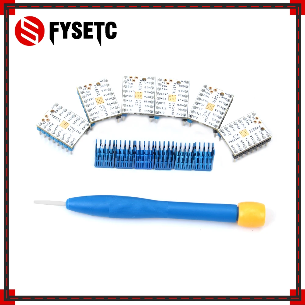 20pcs Super Silent TMC2208 V1.2 Stepstick Stepper Motor Driver Module + Heat Sink For 3D Printing Motherboard Aim VS TMC2100
