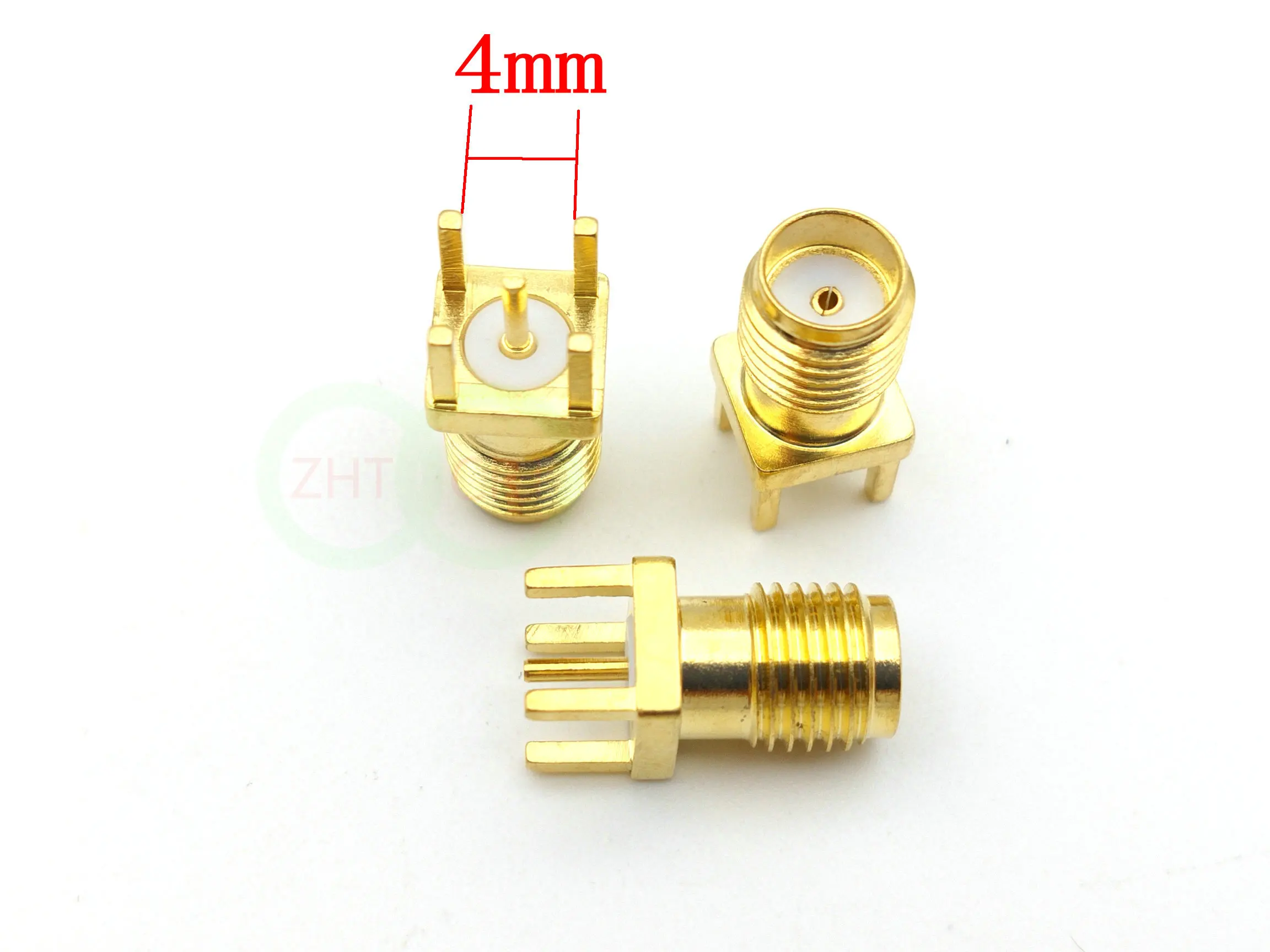 100 шт. Gold SMA female jack крепление панели PCB паяльный радиочастотный разъем |