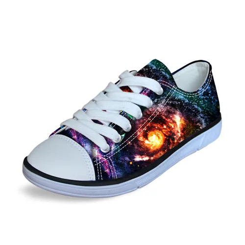 Forudesigns/3D Galaxy планеты звезды печати детей Обувь парусиновая обувь Кружево на шнуровке Обувь для детей Обувь для мальчиков и Обувь для девочек низкая прогулочная спортивная обувь - Цвет: CA5183AU