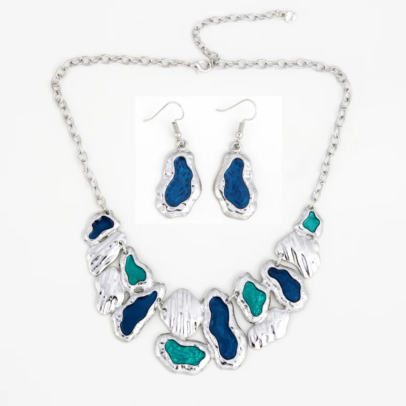 2017 Новый Stlyle Высокое Качество Эмали Ювелирных Изделий Ожерелья и серьги комплект