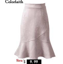 Colorfaith, новинка, замшевая Женская длинная юбка миди, Осень-зима, Женская винтажная юбка с поясом и пуговицами, высокая талия, Женская юбка SK6679