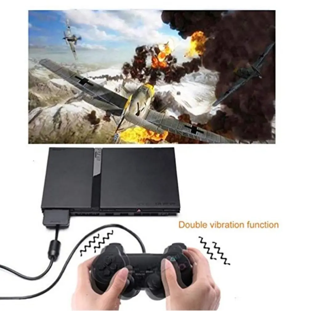 Проводной геймпад для sony PS2 контроллер для Mando PS2/PS2 джойстик для plasystation 2 полное колебание Shock Joypad проводной контроллер