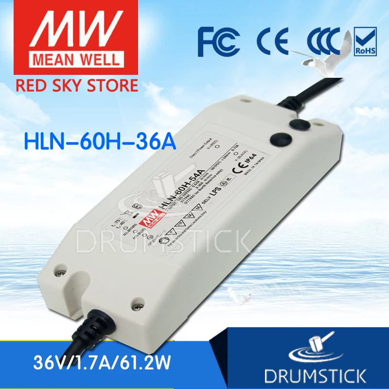Meanwell HLN-60H-36A 36 В 1.7A meanwell HLN-60H 61 2 Вт одиночный выход Индикатор драйвер питания Тип |