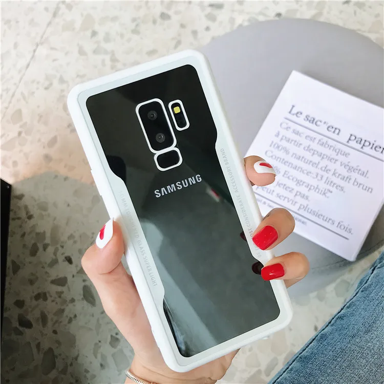 Чехол S9 Plus J3 J5 J7pro чехол с имитацией стекла для телефона Samsung S8 S7 Note 9 Note8 5 ТПУ Рамка