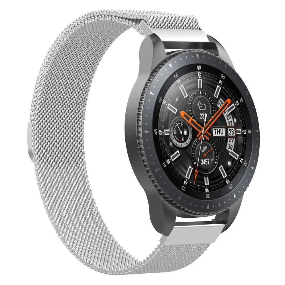 Миланская Магнитная Петля, ремешок на запястье для samsung Galaxy watch, классические Смарт-часы, 46 мм, 42 мм, Ремешки для наручных часов, ремешок gear s3, ремешок