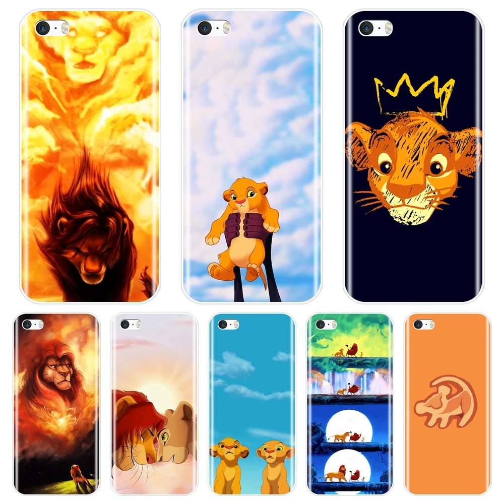 ТПУ силиконовый чехол для телефона iPhone 5C 5S SE 5 S Lion King Cool Anime Cute Kawaii мягкая задняя