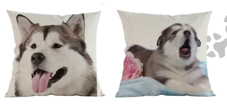 Декоративная подушка Alaskan Malamute подушки животные Собаки cojines decoracion para el hogar льняная 45x45 см подушка для автомобиля