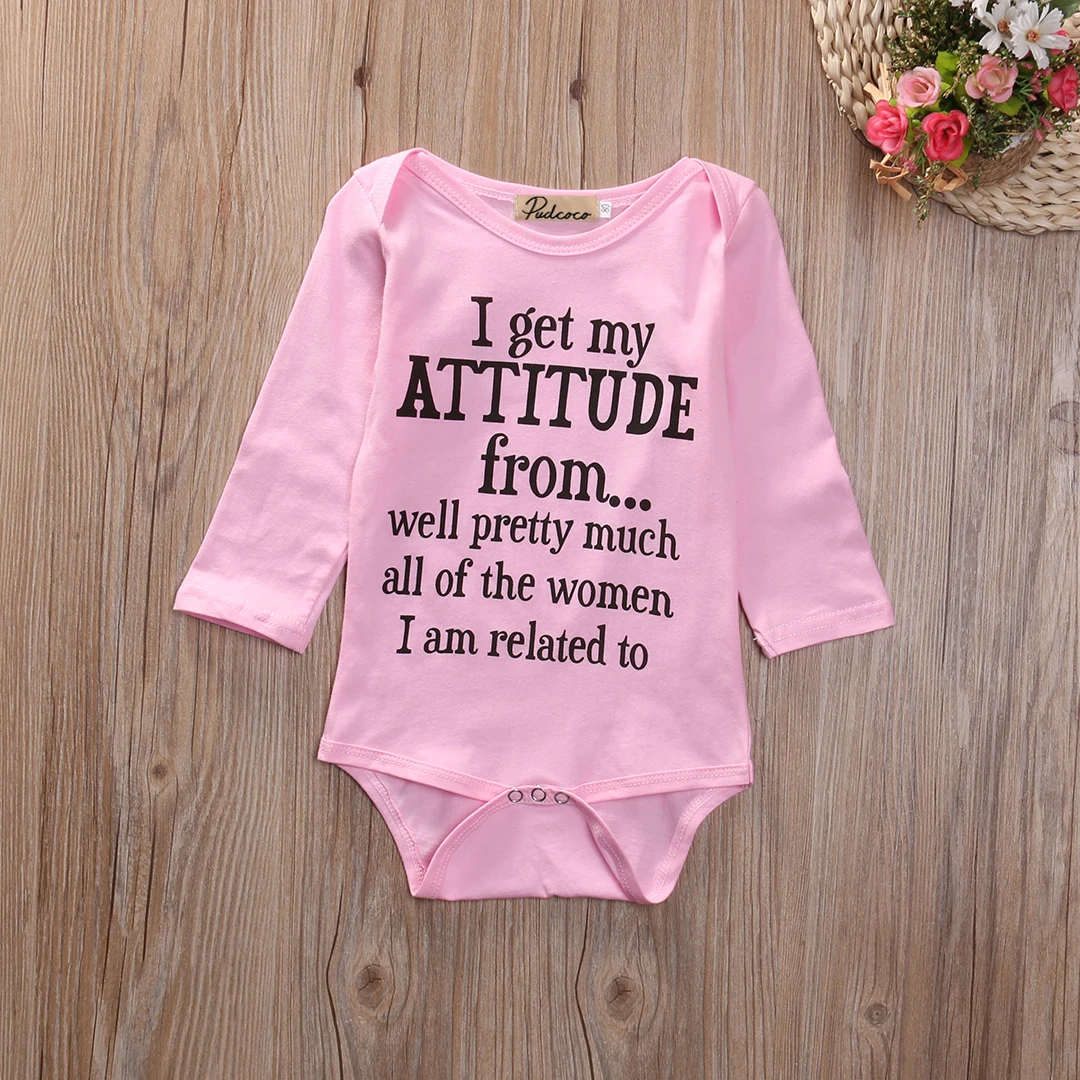 Детский хлопковый комбинезон с длинным рукавом и надписью|infant baby girl romper|baby rompers