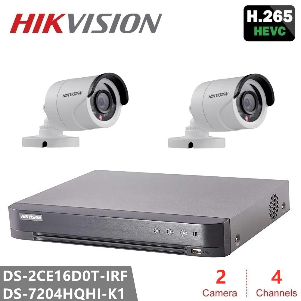 Hikvision Камеры Скрытого видеонаблюдения Системы DS 7204HQHI K1 Turbo HD DVR и 2CE16D0T IRF HD1080P пуля
