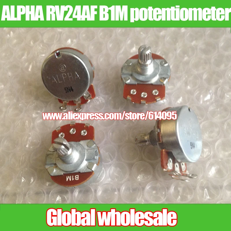 Потенциометр ALPHA RV24AF B1M 5 шт. Длина ручки 15 мм/диаметр 24 мм * высота 12 монтажные
