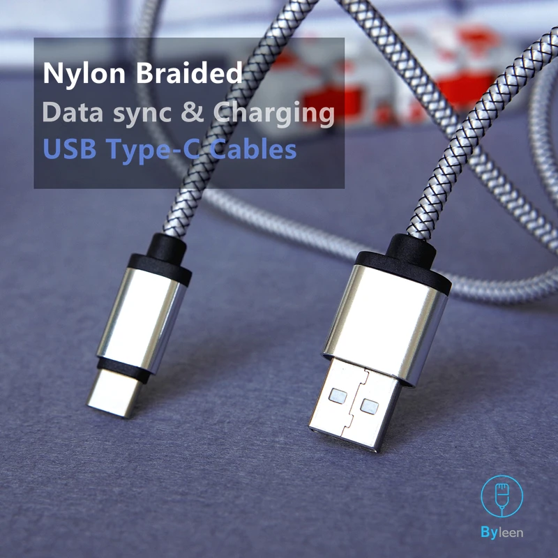 Быстрое зарядное устройство Byleen USB Type C длиной 0 25/1/2 м для Samsung Galaxy S9 S8 A9 Star Xiaomi mi8 se mi