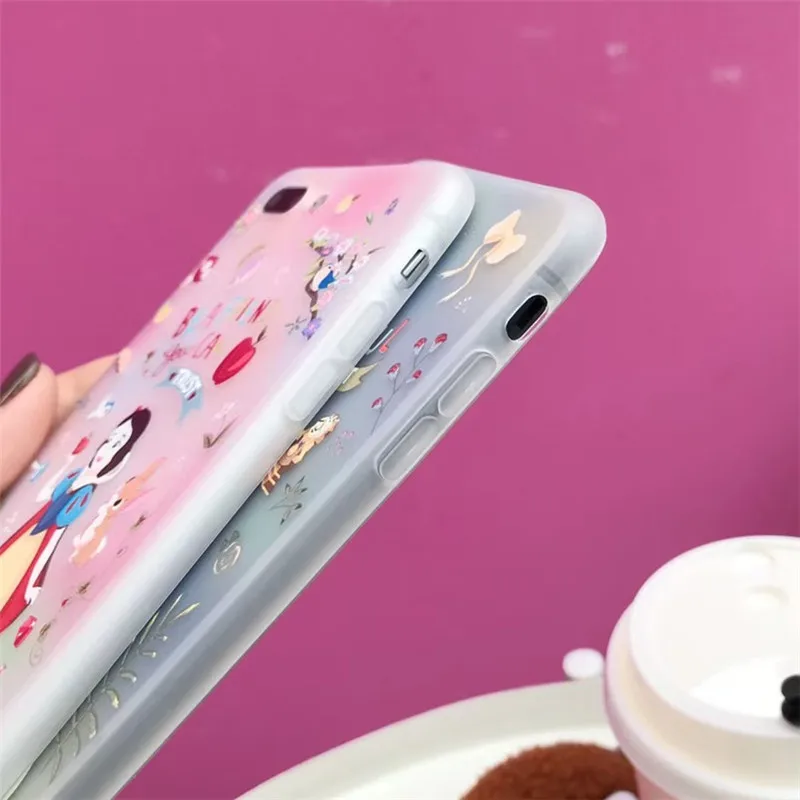 Мягкий чехол с милым рисунком принцессы русалки для iphone X XS Max XR XS, задняя крышка с цветком для iphone 6 6s 6plus 7 Plus 8 8 plus coque